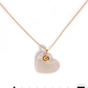 Tiffany & Co. Gold and Mother of Pearl Heart Necklace